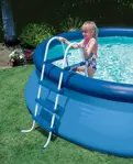 Pileta Inflable Redonda 18826/5 - 4,57x1,22 m 14141 L Lona Con Bomba y Escalera