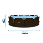 Pileta de lona redonda estructural Philco 6765 Litros Facil Armado Sin Herramientas PHL-12016V56