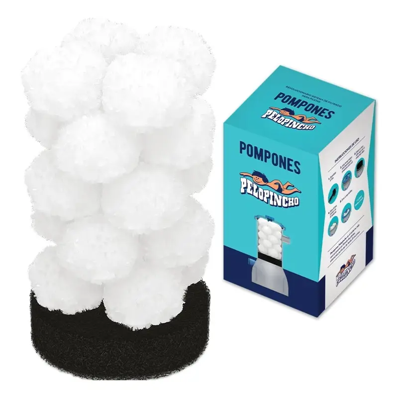 POMPONES FILTRANTES PARA PILETA DE LONA