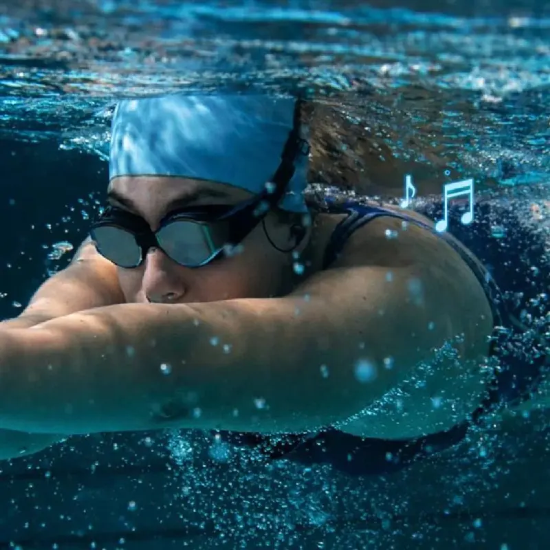 Antiparras inteligentes Holoswim SollaWave con auriculares