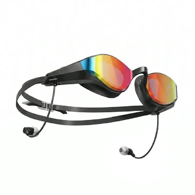 Antiparras inteligentes Holoswim SollaWave con auriculares Red