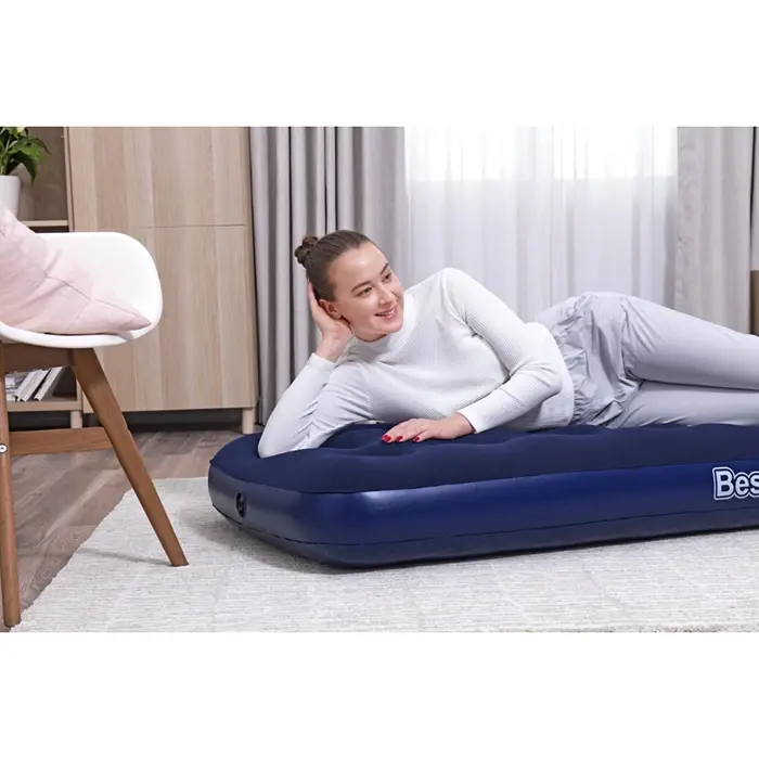Colchón Inflable 1Plaza 671HD 185x76x22cm c/Inflador Manual BESTWAY