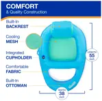 Tumbona de piscina SwimWays Spring Float Premium, reclinable para adultos