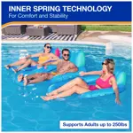Tumbona de piscina SwimWays Spring Float Premium, reclinable para adultos