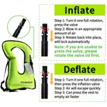 Chaleco Inflable Snorkel Faxpot para Adultos Verde