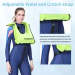 Chaleco Inflable Snorkel Faxpot para Adultos Verde