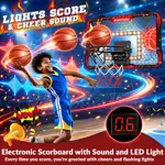 Aro de Basquetbol para Puerta Infantil OZMI WT360 con Marcador LED y Luces
