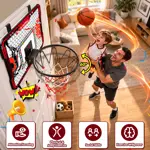 Aro de Basquetbol para Puerta Infantil OZMI WT360 con Marcador LED y Luces