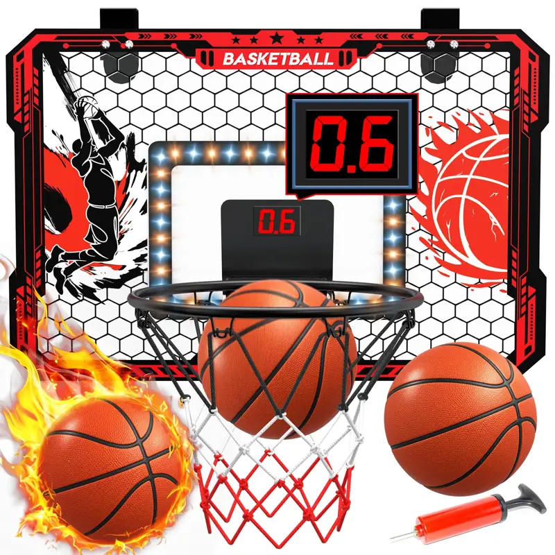 Aro de Basquetbol para Puerta Infantil OZMI WT360 con Marcador LED y Luces