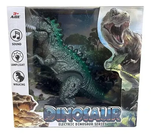 Dinosaurio Rex 20cm Con Luz Y Sonido Dino Verde