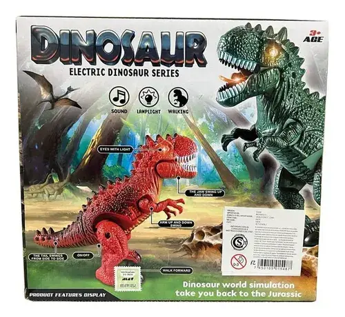 Dinosaurio Rex 20cm Con Luz Y Sonido Dino Verde