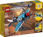 Juguete de construcción LEGO Creator 3 en 1, avión con hélice 31099 (128 piezas)