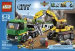 Excavadora de transporte LEGO City 4203 de juguete con accesorios