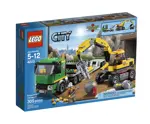 Excavadora de transporte LEGO City 4203 de juguete con accesorios