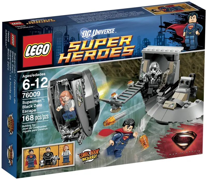 Juguete de construcción LEGO Superheroes Superman Black Zero Escape 76009