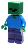 Minifigura LEGO Minecraft Zombie de los sets 21141, 2119, 2113, 2118, 21134