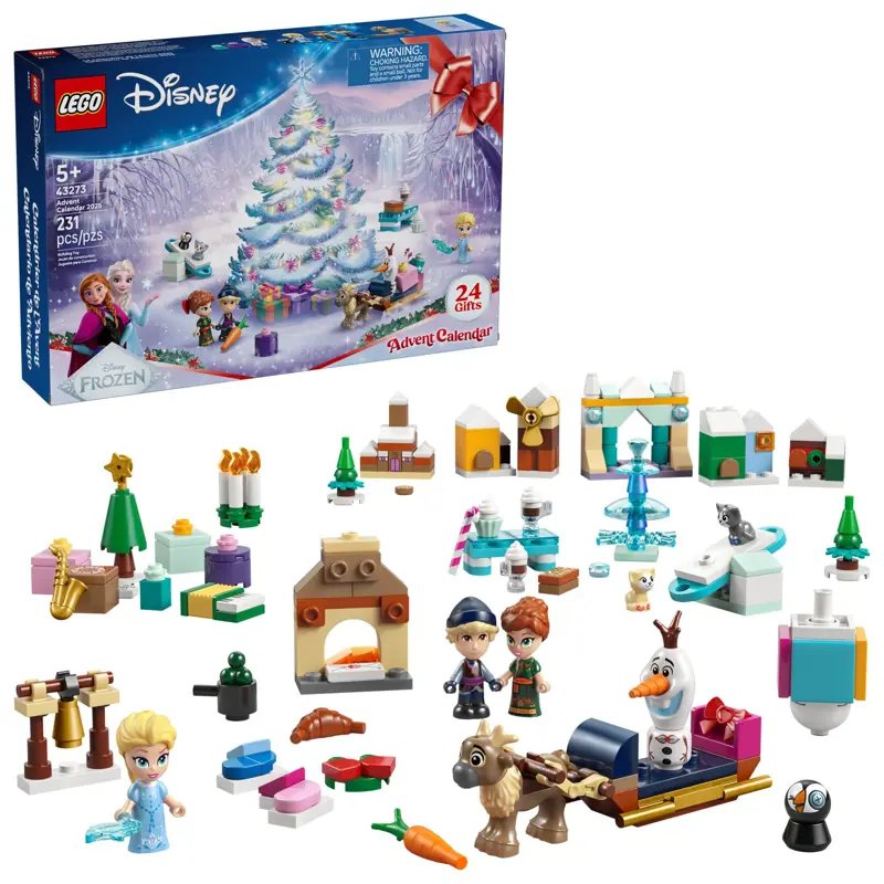 Calendario de Adviento LEGO Disney Frozen 2025 para Niños 5+ con Ana y Elsa