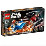 Kit de construcción LEGO Star Wars A-Wing contra TIE Silencer 75196