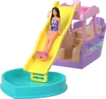 Set de juego Barbie Mini BarbieLand DreamHouse con 3 vehículos y 4 