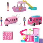 Set de juego Barbie Mini BarbieLand DreamHouse con 3 vehículos y 4 