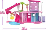 Set de juego Barbie Mini BarbieLand DreamHouse con 3 vehículos y 4 
