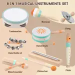 Set de instrumentos musicales Aliex Montessori para niños de 1 a 3 años