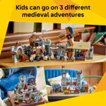 Juguete de construcción LEGO Creator 3 en 1 Medieval Horse Knight Castle 31168