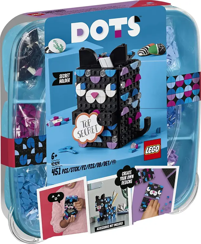 Kit de decoración artesanal para manualidades LEGO DOTS, soporte secreto 41924