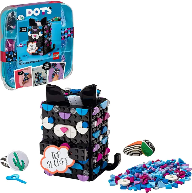 Kit de decoración artesanal para manualidades LEGO DOTS, soporte secreto 41924