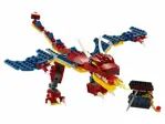 Kit de construcción LEGO Creator 3 en 1 Fire Dragon 31102 para niños a partir de 7 años