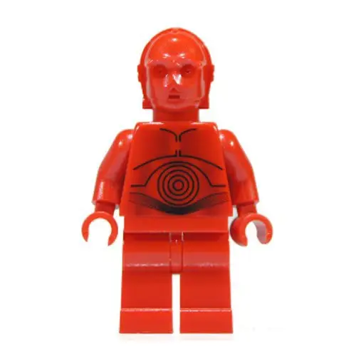 Figura LEGO Star Wars R3PO roja C3PO de 5 cm de altura