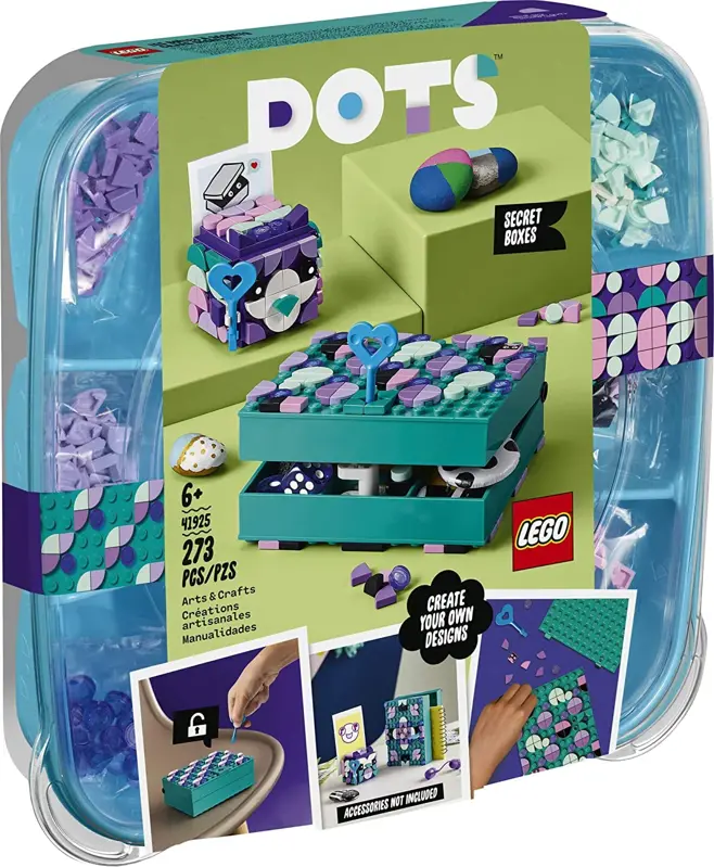 Kit de decoración artesanal LEGO DOTS Secret Boxes 41925