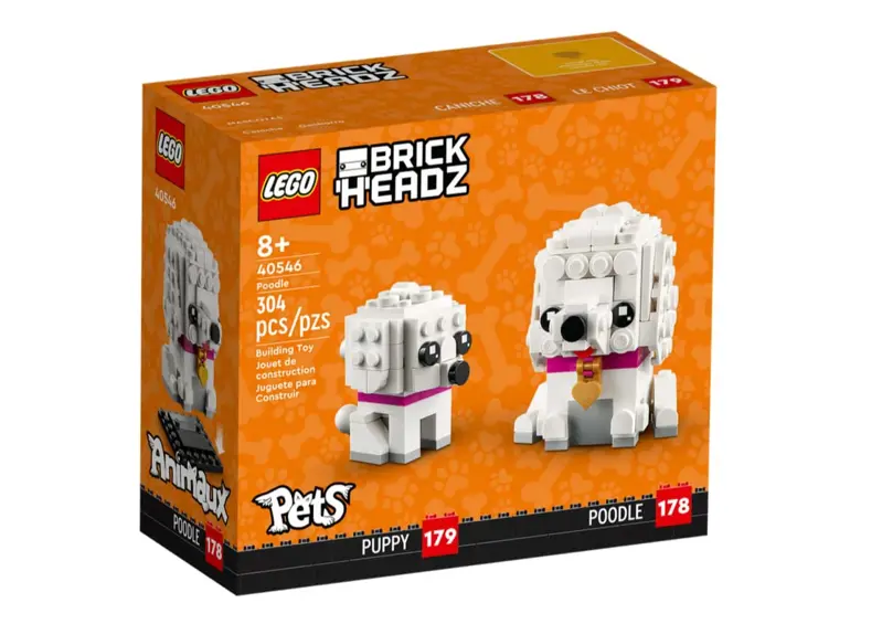 Juguete LEGO BrickHeadz Poodle Dogs 40546 304 piezas