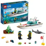 Set de construcción LEGO City Diving Yacht Toy Boat 60221 148 piezas