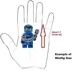 Figura de acción LEGO Ninjago Jay Minifigura con Nunchuks de 5 cm