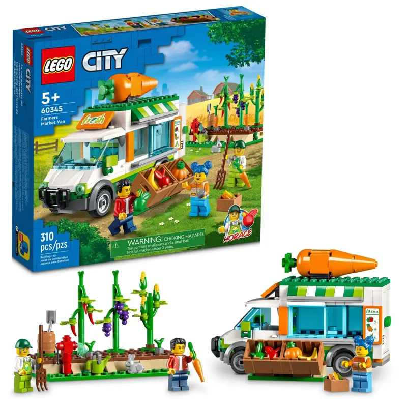Camión del Mercado de Agricultores de Lego City con Camión de Comida y Puesto