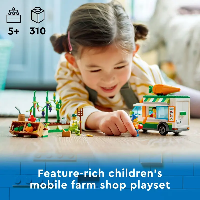 Camión del Mercado de Agricultores de Lego City con Camión de Comida y Puesto