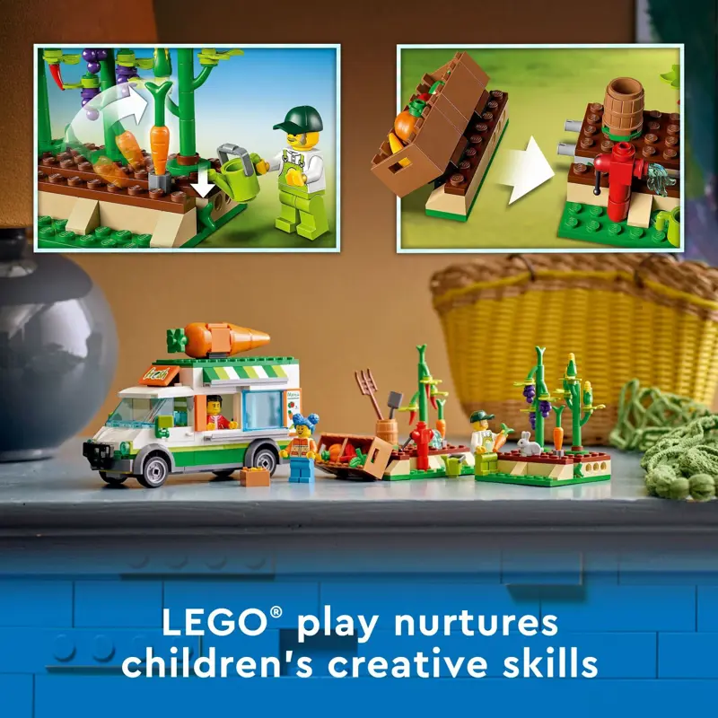 Camión del Mercado de Agricultores de Lego City con Camión de Comida y Puesto