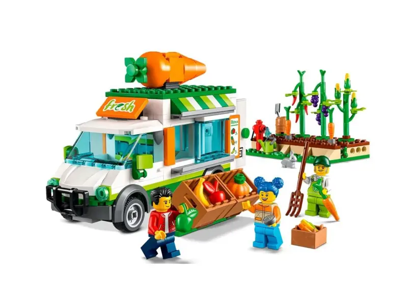 Camión del Mercado de Agricultores de Lego City con Camión de Comida y Puesto