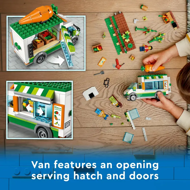 Camión del Mercado de Agricultores de Lego City con Camión de Comida y Puesto