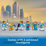 Juguete LEGO City Lunar Research Base Outer Space 60350 con 6 minifiguras de astronautas