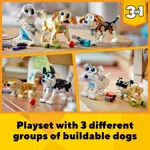 Set de juguetes de construcción LEGO Creator 3 en 1 Adorable Dogs 31137
