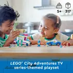 Camión de helados LEGO City de juguete Police Chase Van 60314 para niños mayores de 5 años