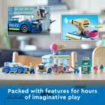 Camión de helados LEGO City de juguete Police Chase Van 60314 para niños mayores de 5 años