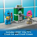 Camión de helados LEGO City de juguete Police Chase Van 60314 para niños mayores de 5 años