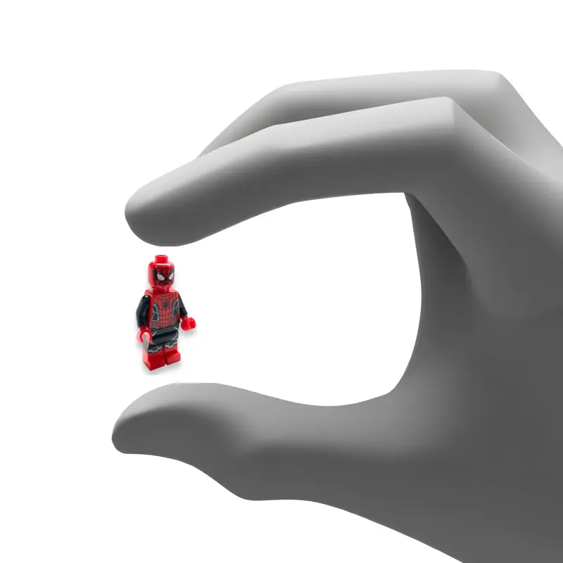 Minifigura LEGO Superheroes de Spider Man con traje mejorado