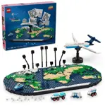 Kit de Construcción LEGO Recuerdos de Vacaciones Familiares Mapa Mundial 41838