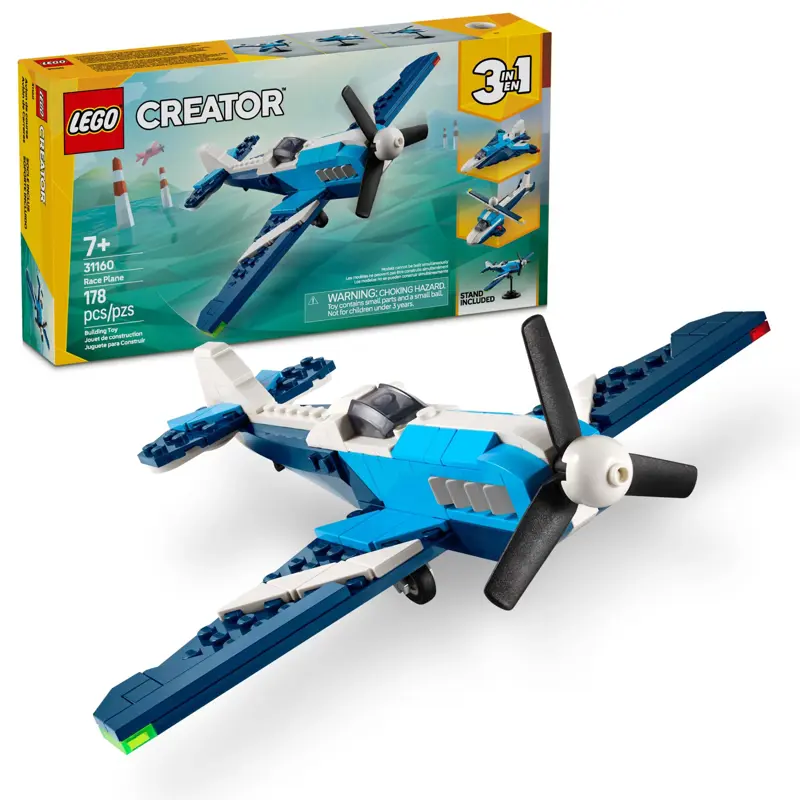 Juguete de construcción LEGO Creator 3 en 1 Aircraft Race Plane 31160