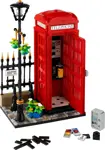 Teléfono público rojo Toy Lego Idea London con bloque de luz de 31 cm