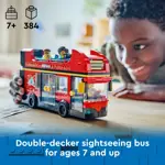 Set de vehículos de juguete LEGO City Red de autobús turístico de dos pisos